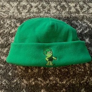 Green Giant Little Sprout fleece winter hat
